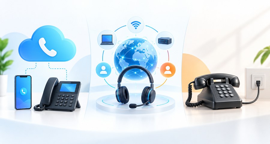 تفاوت تلفن ابری، VoIP و خط تلفن سنتی چیست؟